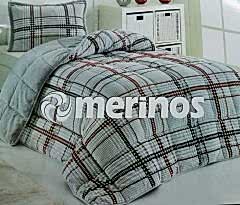 Merinos Yorgan Comforter Set 160X240 Elba Gri kırmızı