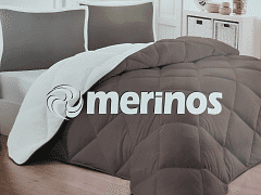 Merinos Yorgan Comforter Set 220X240 Düz Kahve