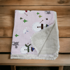 Pazen Çift Taraflı Bebek Battaniyesi 70x70 cm