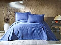 Çapa Allegra Çift Kişilik Yatak Örtüsü Antrasit