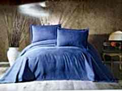 Çapa Allegra Çift Kişilik Yatak Örtüsü Siyah