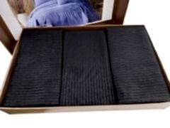 Çapa Allegra Çift Kişilik Yatak Örtüsü Siyah