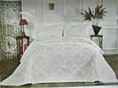 Çapa Avangart Çift Kişilik Yatak Örtüsü  Pudra