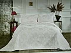 Çapa Avangart Çift Kişilik Yatak Örtüsü Bej