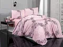 Altınbaşak %100 Pamuk Ranforce Çift Kişilik Nevresim Takımı Beoni Pembe