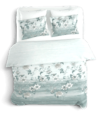 Şık Floral Desenli %100 Pamuk Çift Kişilik Nevresim Takımı