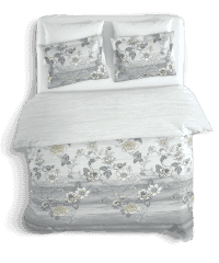 Şık Floral Desenli %100 Pamuk Çift Kişilik Nevresim Takımı