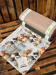 5D Köpek Desenli Dijital Poplin Kumaş   – 240 cm  %100 Pamuk  130 GSM