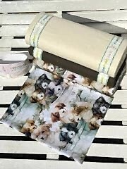 5D Köpek Desenli Dijital Poplin Kumaş   – 240 cm  %100 Pamuk  130 GSM