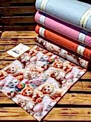 5D Kedi Desenli Dijital Poplin Kumaş   – 240 cm  %100 Pamuk  130 GSM