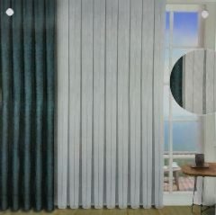 7145 Altın Pullu Tül Perde