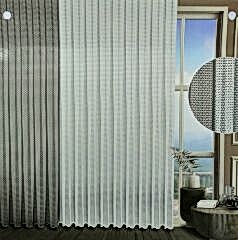 Pape Taç Gri Tül Perde Desen TJL05-v127